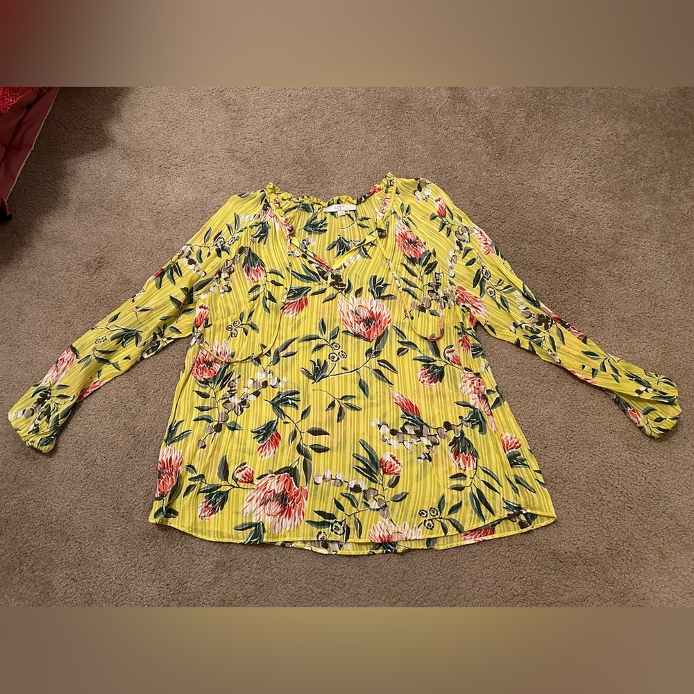 Loft size 18 floral blouse